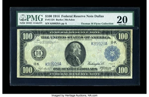 image for: Fr. 1124 $100 1914 Federal Reserve Note PMG Very Fine 20....
