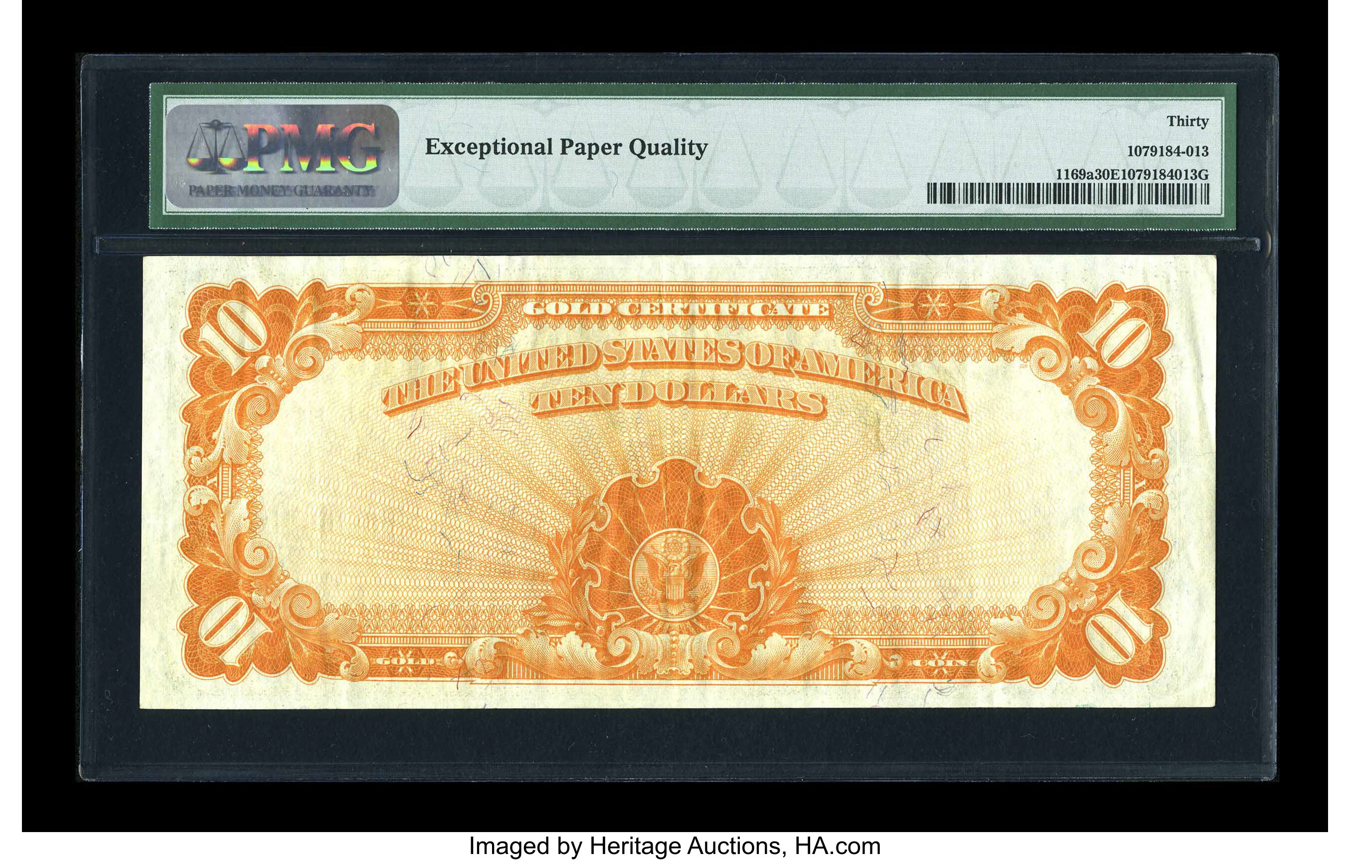 image for: Fr. 1169a $10 1907 Gold Certificate PMG Very Fine 30 EPQ....