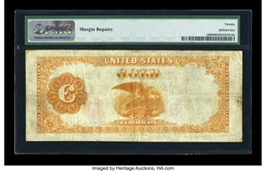 image for: Fr. 1209 $100 1882 Gold Certificate PMG Very Fine 20....