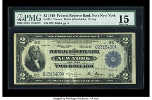 image for: Fr. 751 $2 1918 Federal Reserve Bank Note PMG Choice Fine 15....