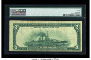 image for: Fr. 751 $2 1918 Federal Reserve Bank Note PMG Choice Fine 15....
