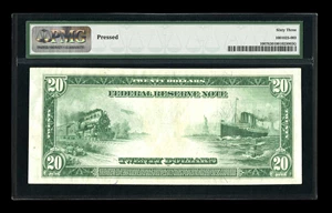 image for: Fr. 1007 $20 1914 Federal Reserve Note PMG Choice Uncirculated 63....
