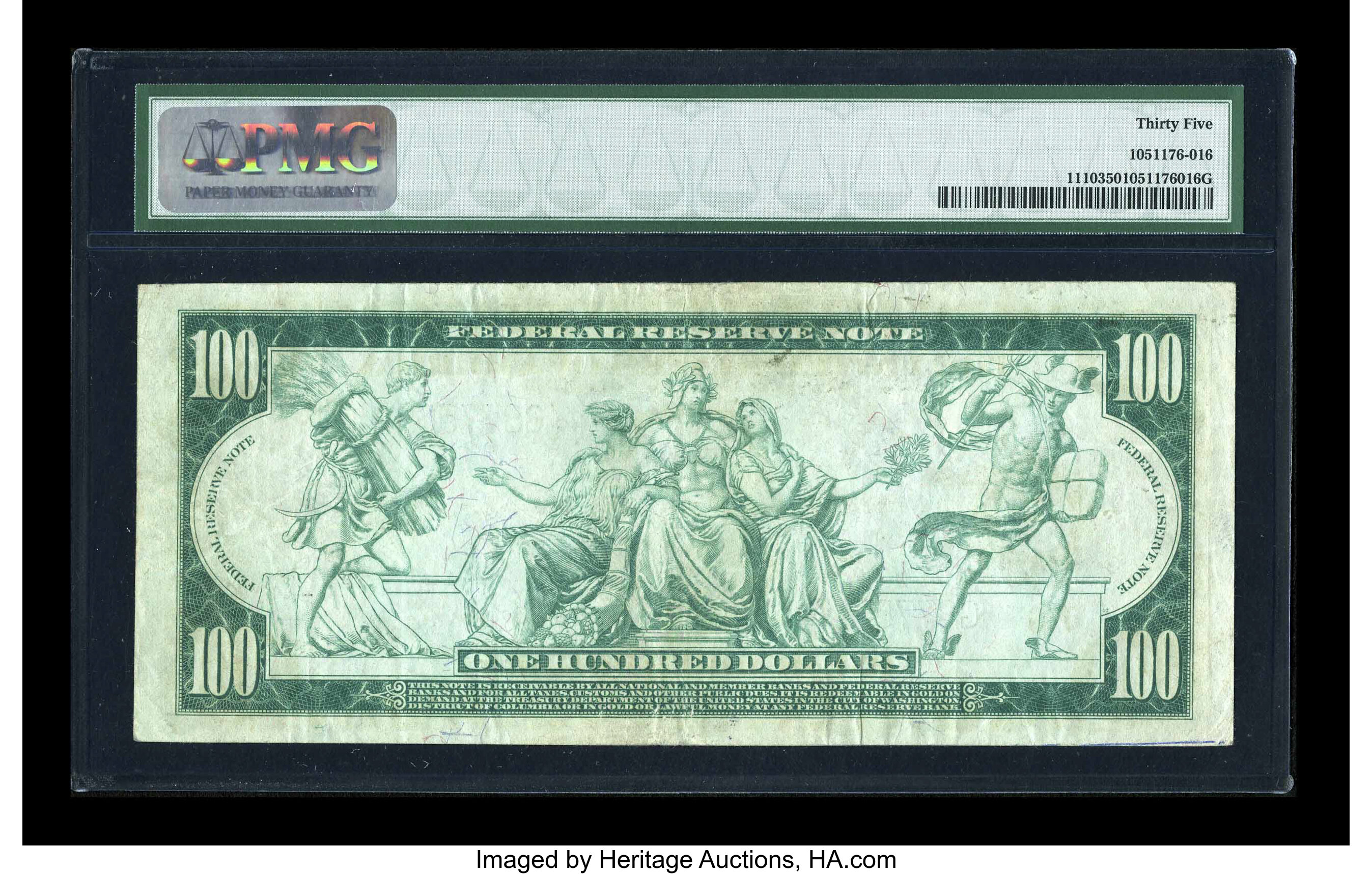 image for: Fr. 1110 $100 1914 Federal Reserve Note PMG Choice Very Fine 35....