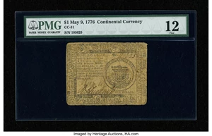 image for: Continental Currency May 9, 1776 $1 PMG Fine 12....