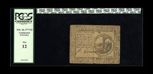 image for: Continental Currency February 26, 1777 $2 PCGS Fine 12....