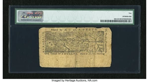 image for: Maryland April 10, 1774 $1/3 PMG Very Good 10....