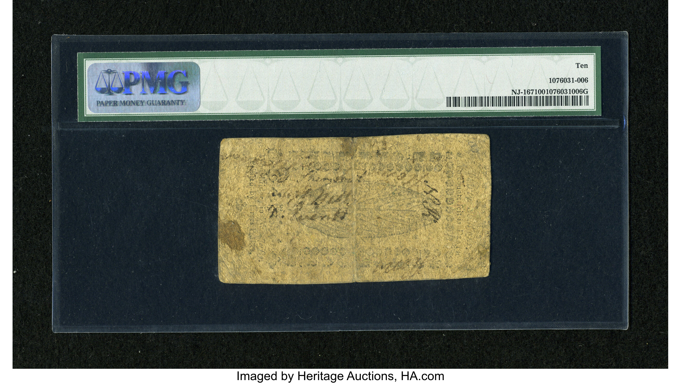image for: New Jersey April 16, 1764 30s PMG Very Good 10....