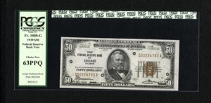 image for: Fr. 1880-G $50 1929 Federal Reserve Bank Note. PCGS Choice New 63PPQ....
