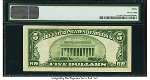 image for: Fr. 1531* $5 1928F Wide I Legal Tender Star Note. PMG Very Fine 30....