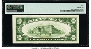 image for: Fr. 2009-G* $10 1934D Federal Reserve Star Note. PMG Extremely Fine 40....