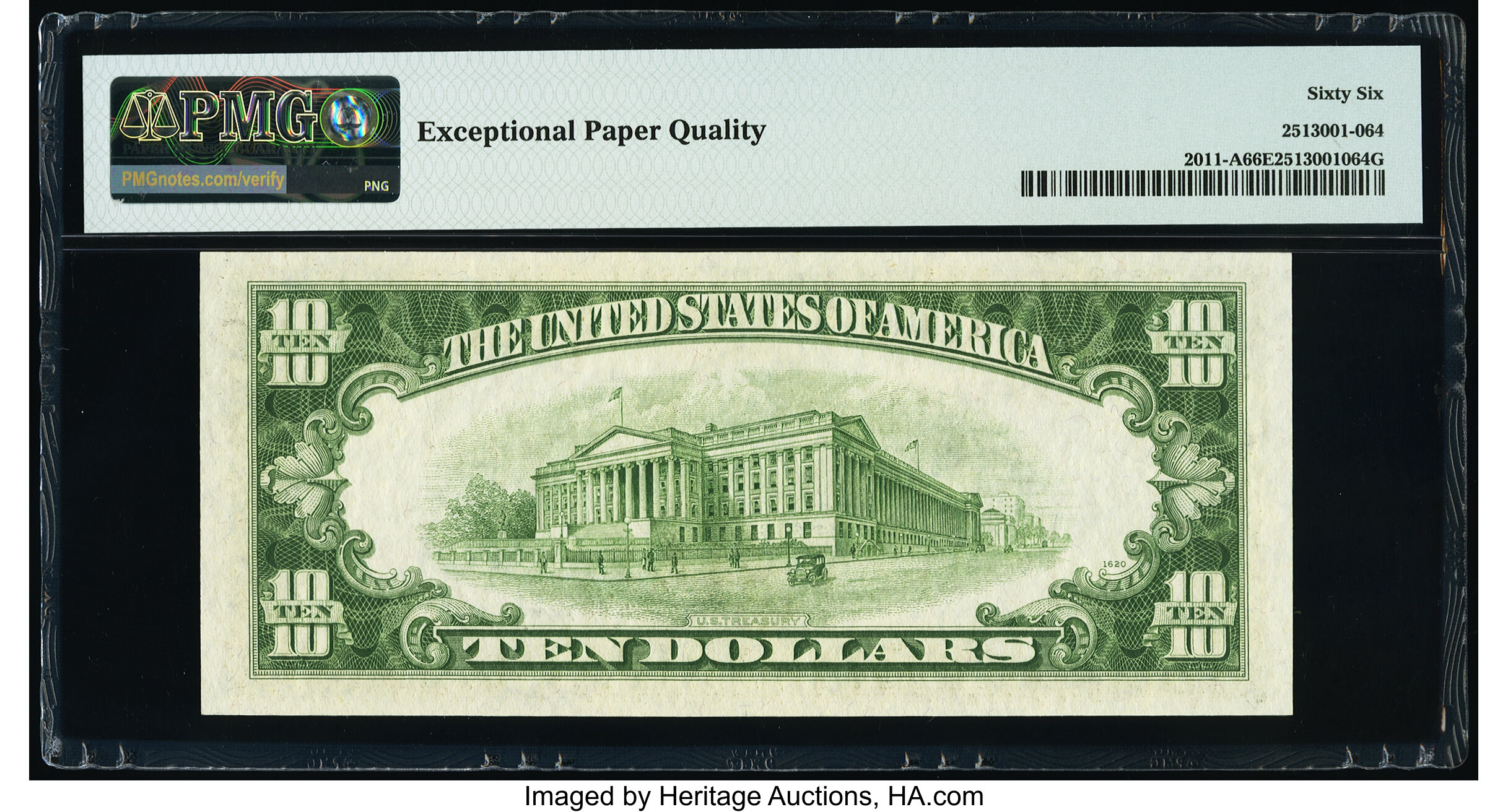 image for: Fr. 2011-A $10 1950A Federal Reserve Note. PMG Gem Uncirculated 66 EPQ....