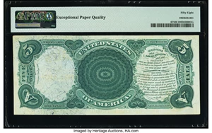 image for: Fr. 67 $5 1875 Legal Tender PMG Choice About Unc 58 EPQ....
