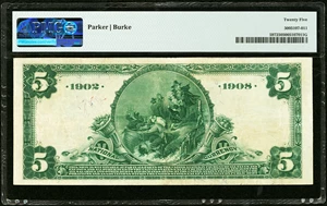 image for: Spartanburg, SC - $5 1902 Date Back Fr. 597 The Central National Bank Ch. # (S)4996 PMG Very Fine 25....
