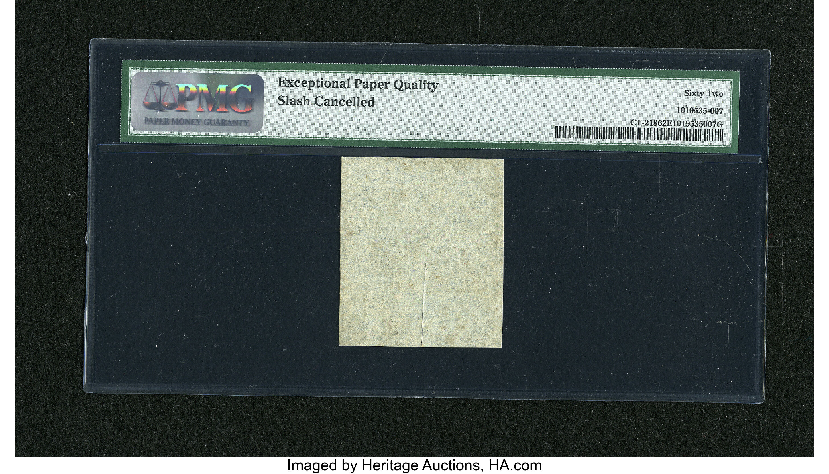 image for: Connecticut October 11, 1777 7d Slash Cancelled PMG Uncirculated 62 EPQ....