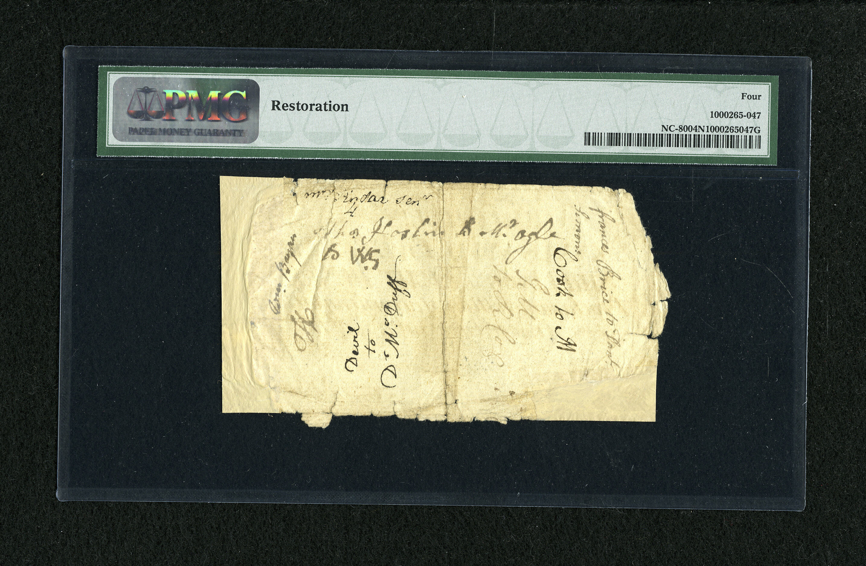 image for: North Carolina March 9, 1754 26s/8d PMG Good 4 Net....