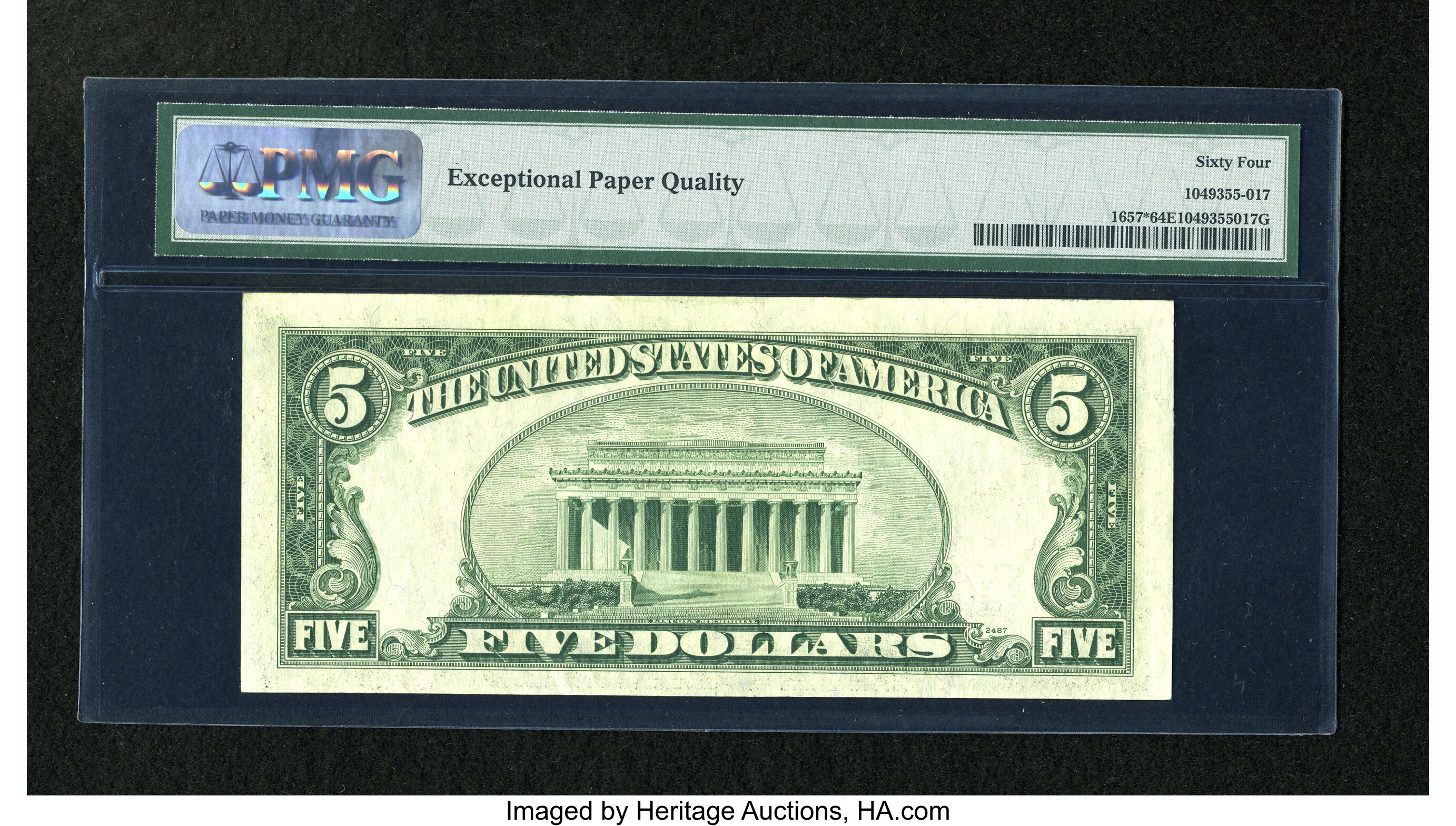 image for: Fr. 1534* $5 1953B Legal Tender Note. PMG Choice Uncirculated 64 EPQ....