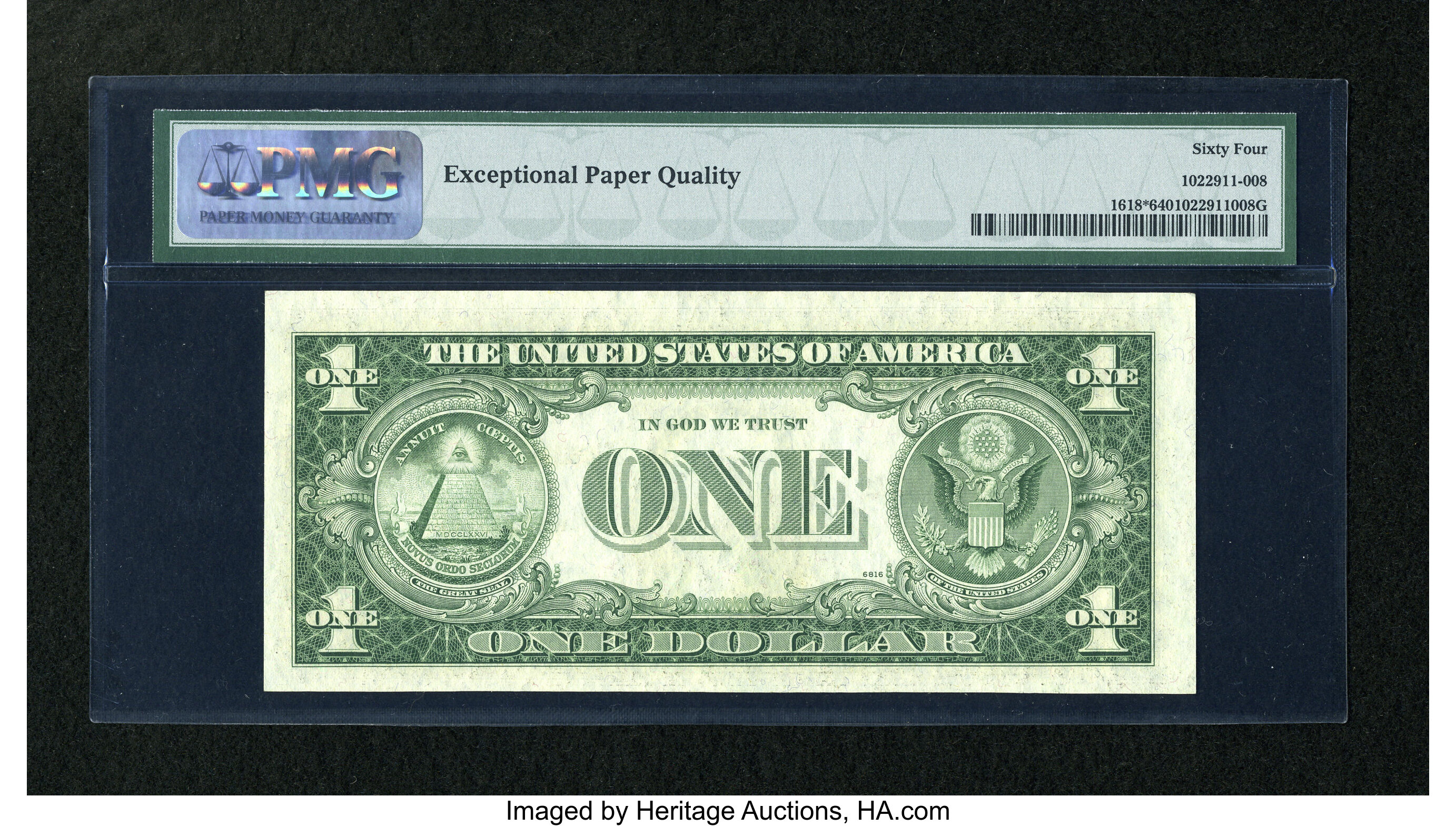 image for: Fr. 1618* $1 1935H Silver Certificate Star. PMG Choice Uncirculated 64 EPQ....