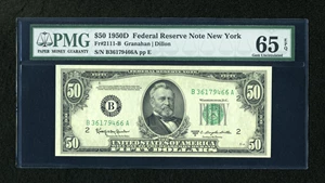 image for: Fr. 2111-B $50 1950D Federal Reserve Note. PMG Gem Uncirculated 65 EPQ....