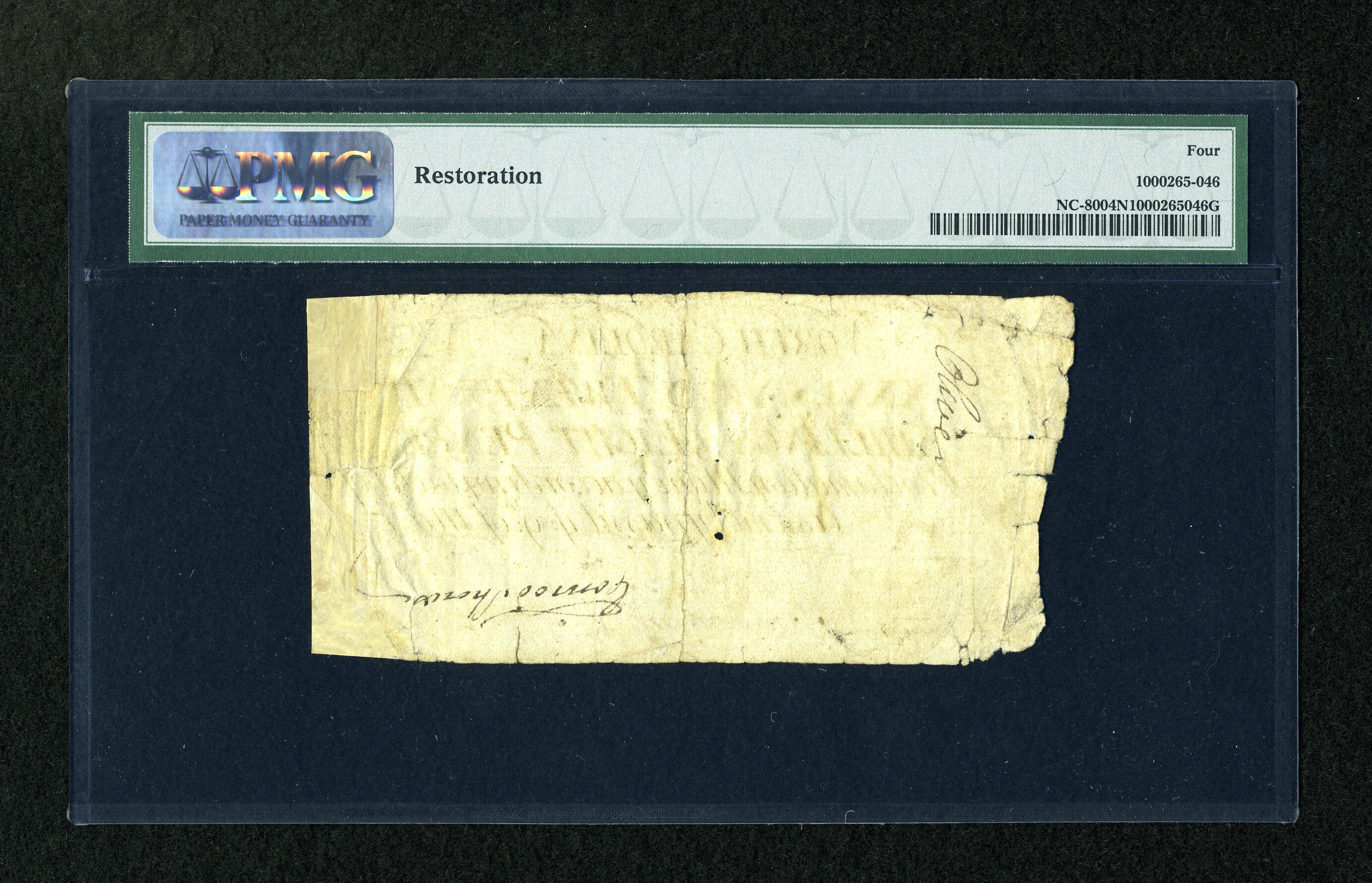 image for: North Carolina March 9, 1754 26s/8d PMG Good 4 Net....