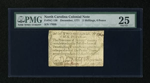 image for: North Carolina December, 1771 2s/6d PMG Very Fine 25....