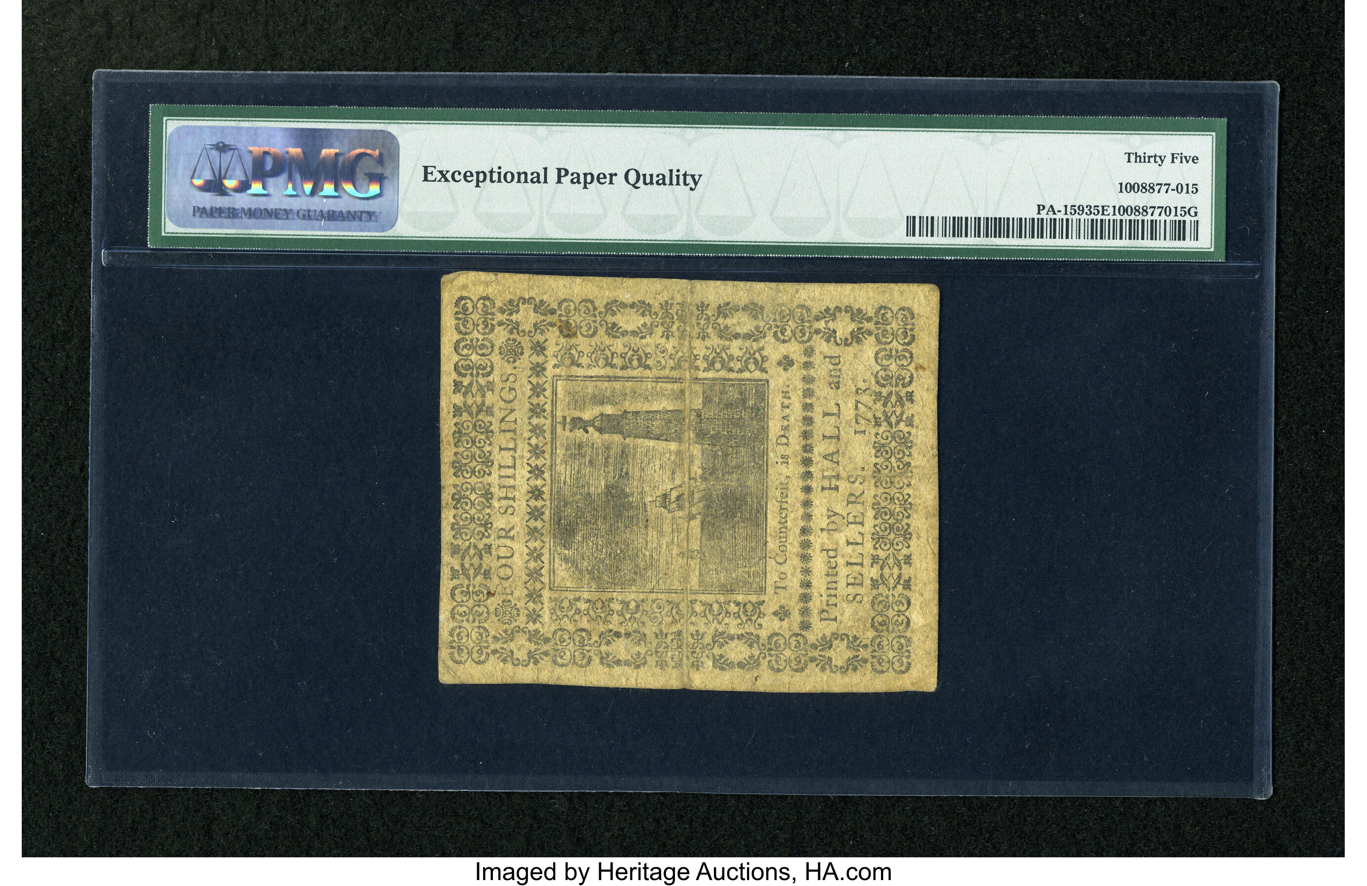 image for: Pennsylvania March 20, 1773 4s PMG Choice Very Fine 35 EPQ....