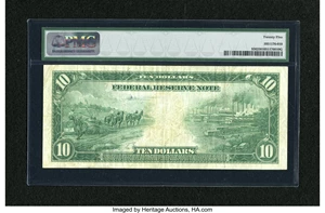 image for: Fr. 936 $10 1914 Federal Reserve Note PMG Very Fine 25....