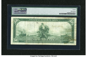 image for: Fr. 1044 $50 1914 Federal Reserve Note PMG Very Fine 20....