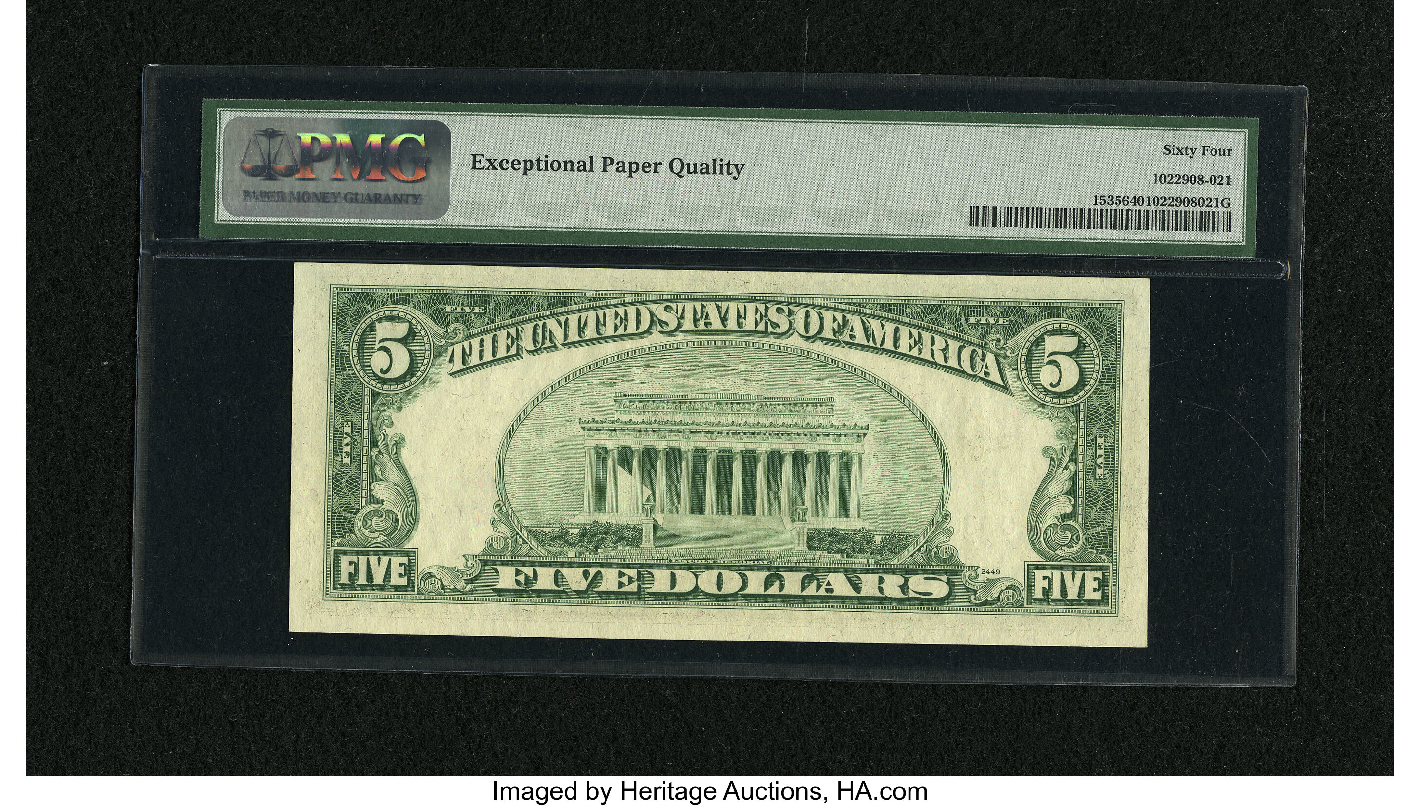 image for: Fr. 1535 $5 1953C Legal Tender Note. PMG Choice Uncirculated 64 EPQ....