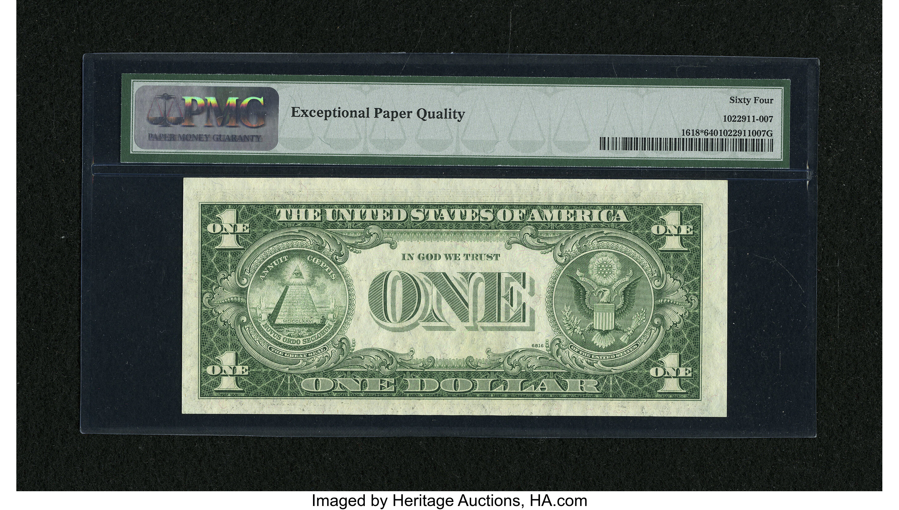 image for: Fr. 1618* $1 1935H Silver Certificate Star Note. PMG Choice Uncirculated 64 EPQ....