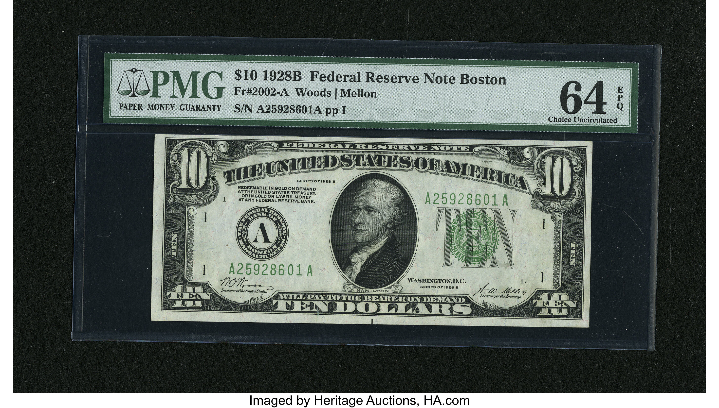 image for: Fr. 2002-A $10 1928B Federal Reserve Note. PMG Choice Uncirculated 64 EPQ....
