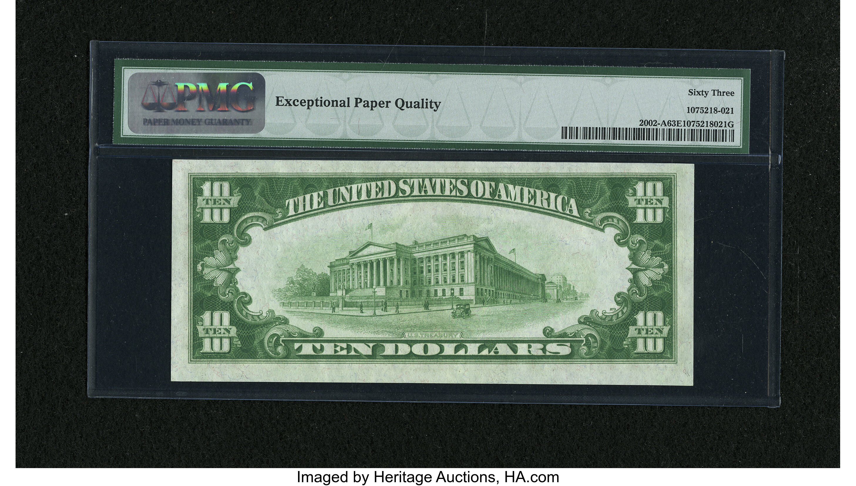 image for: Fr. 2002-A $10 1928B Federal Reserve Note. PMG Choice Uncirculated 63 EPQ....