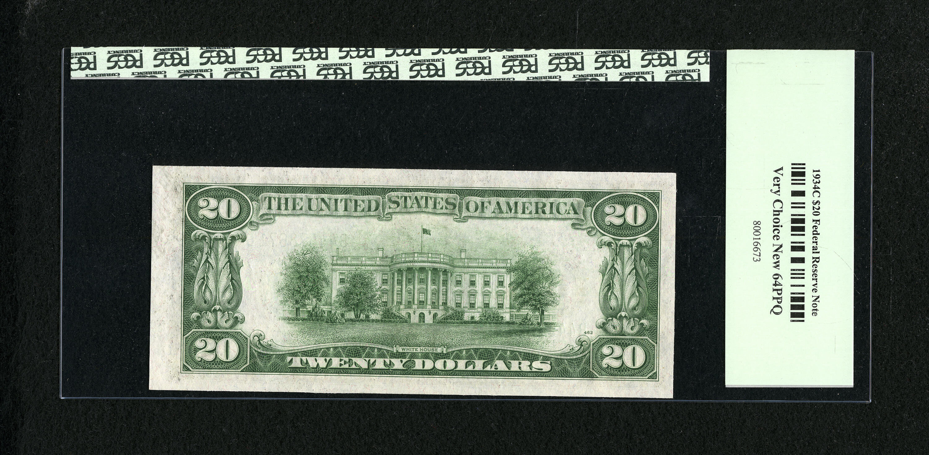 image for: Fr. 2057-B $20 1934C Old Back Federal Reserve Note. PCGS Very Choice New 64PPQ....