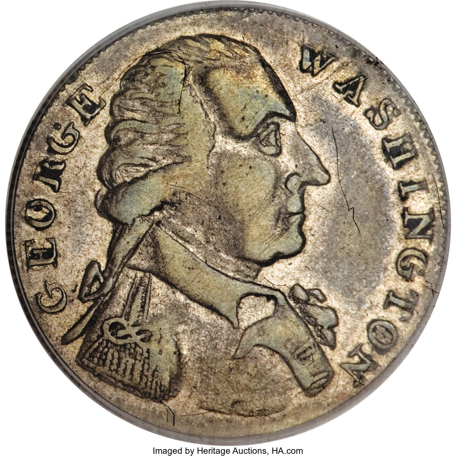 image for: Undated MEDAL Washington Success Medal, Small Size, Reeded Edge, Silvered AU55 PCGS....