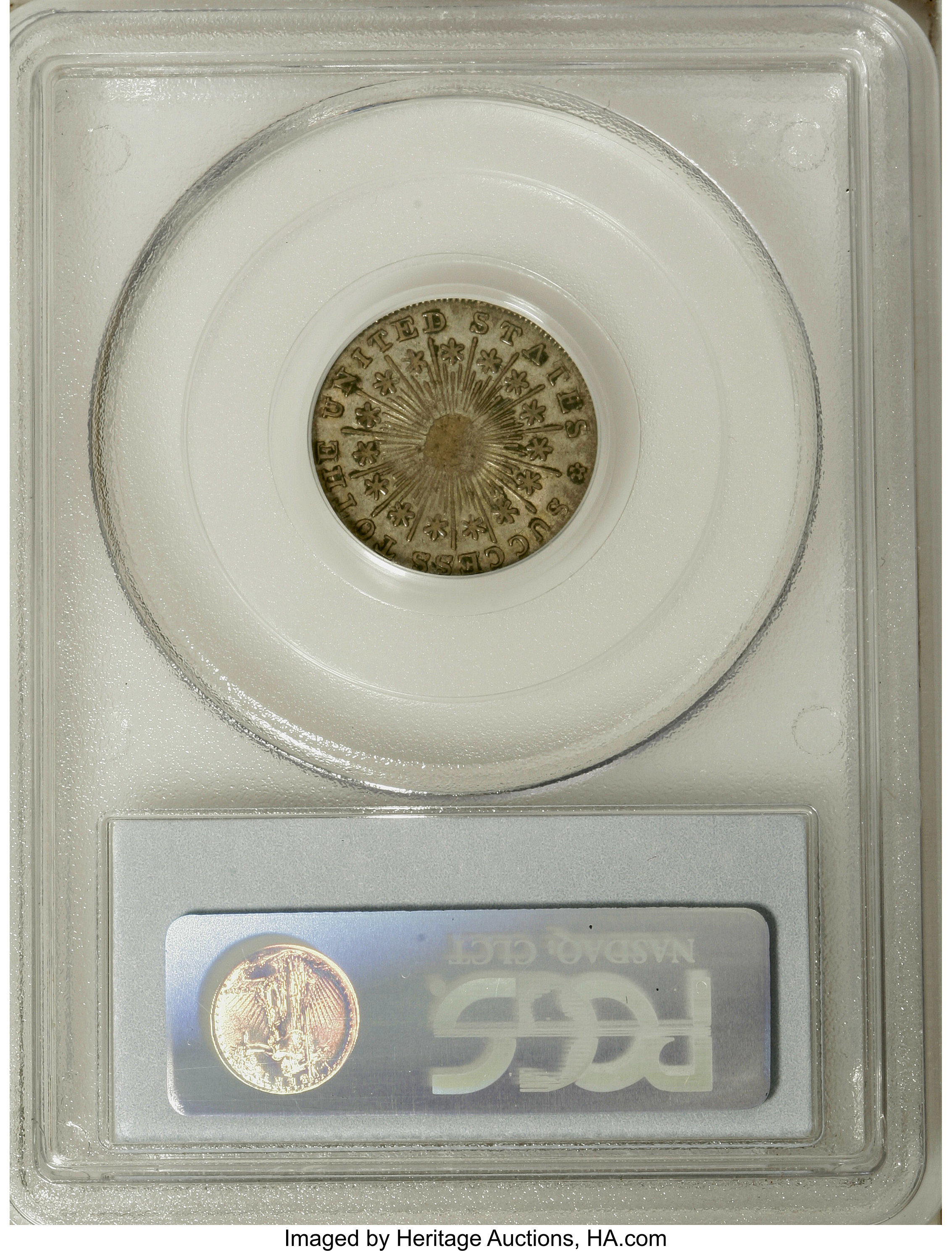 image for: Undated MEDAL Washington Success Medal, Small Size, Reeded Edge, Silvered AU55 PCGS....