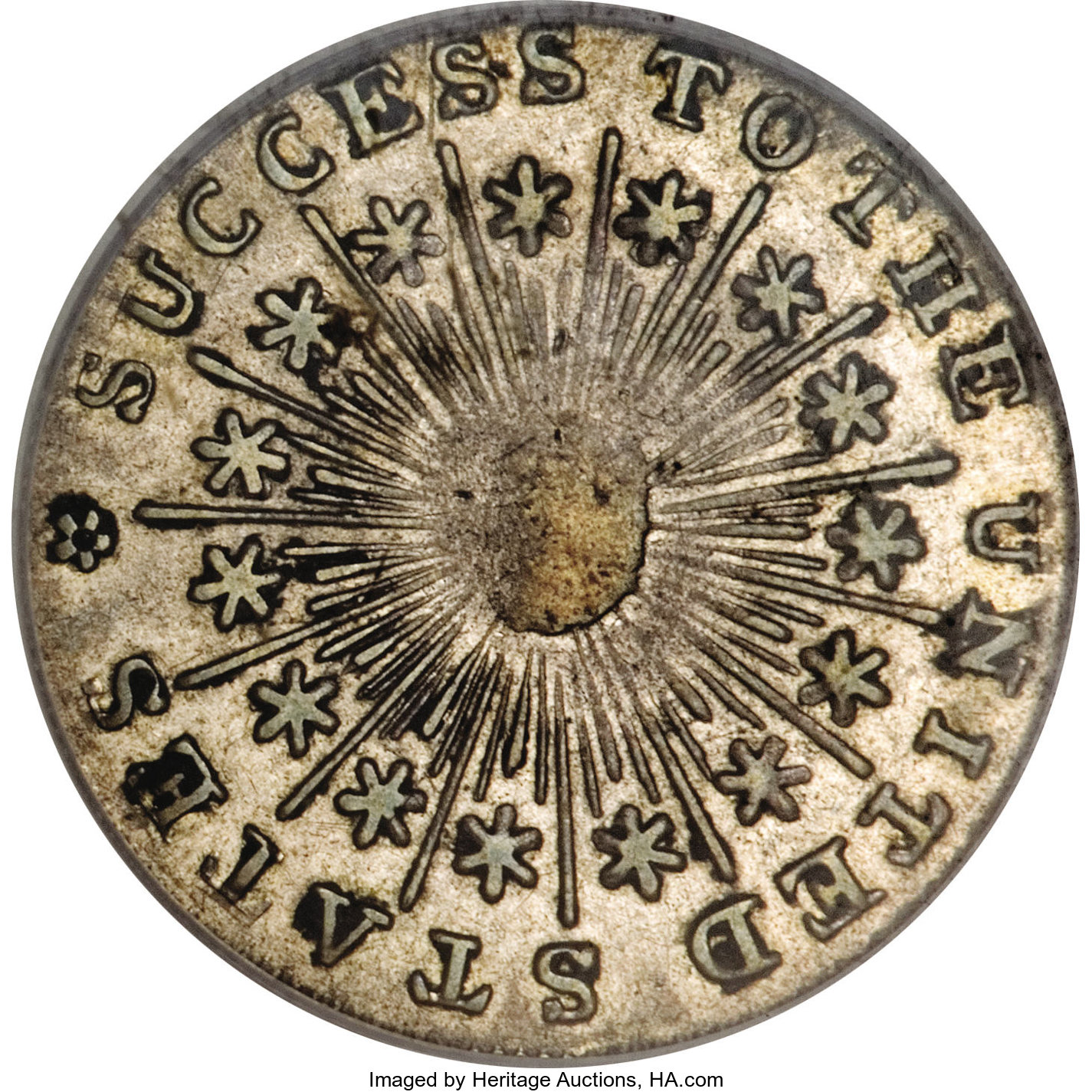 image for: Undated MEDAL Washington Success Medal, Small Size, Reeded Edge, Silvered AU55 PCGS....