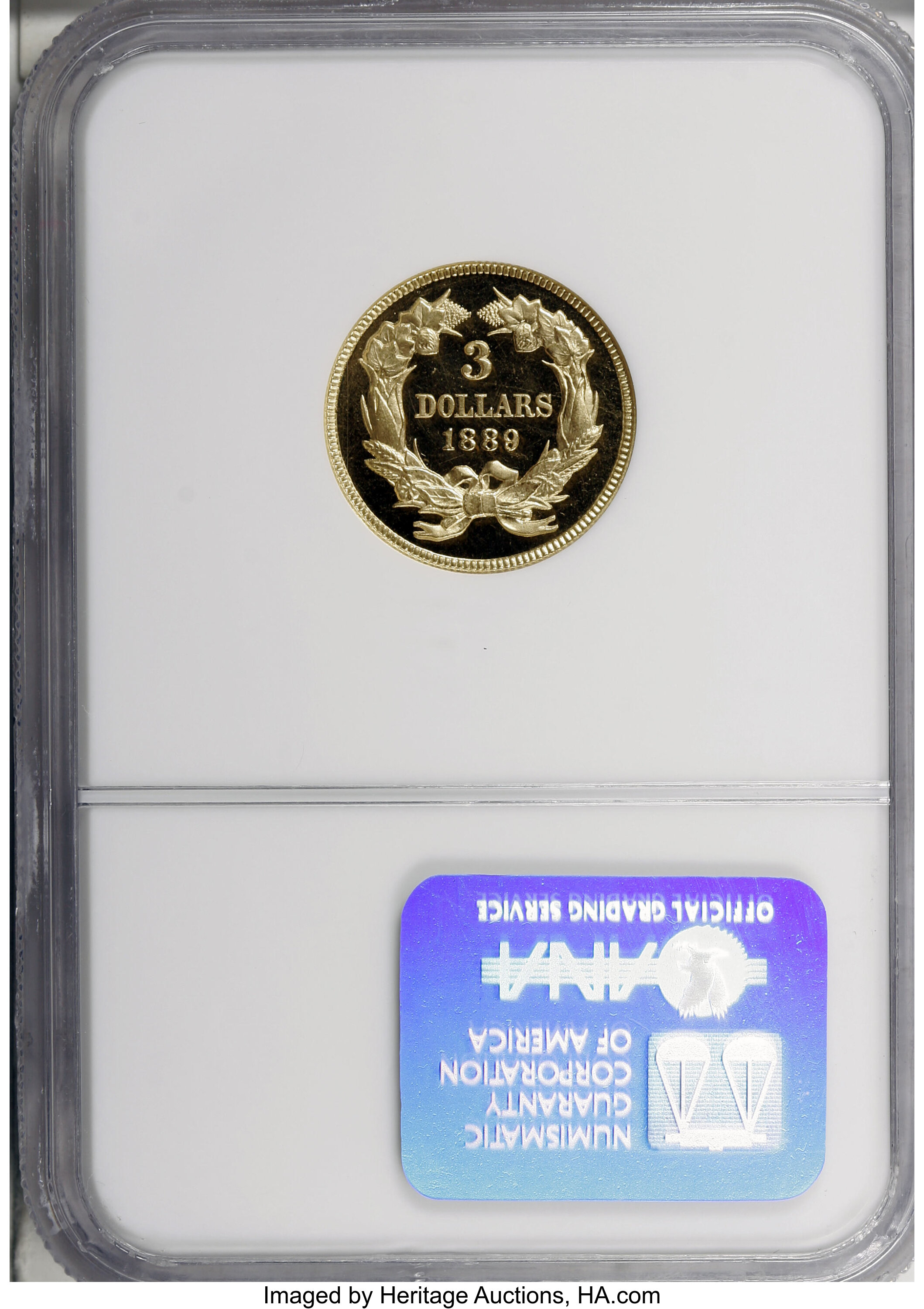 image for: 1889 $3 PR65 Ultra Cameo NGC....