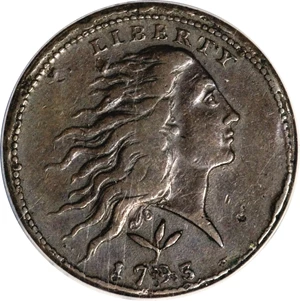 image for: 1793 1C Wreath Cent--Vine and Bars, Damaged--NCS. VF Details....