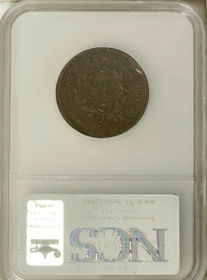 image for: 1793 1C Wreath Cent--Vine and Bars, Damaged--NCS. VF Details....