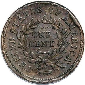 image for: 1793 1C Wreath Cent--Vine and Bars, Damaged--NCS. VF Details....