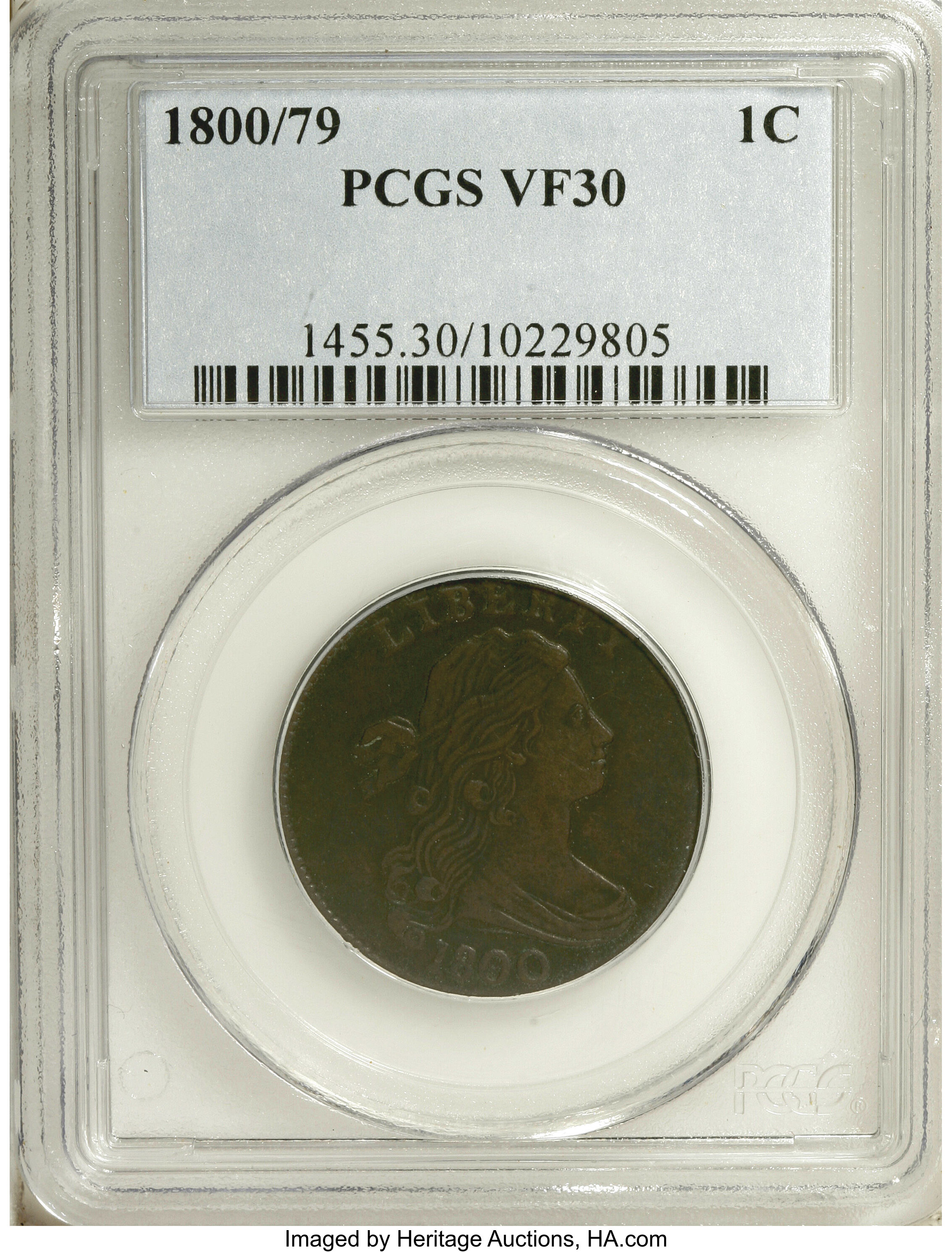 image for: 1800/79 1C VF30 PCGS....