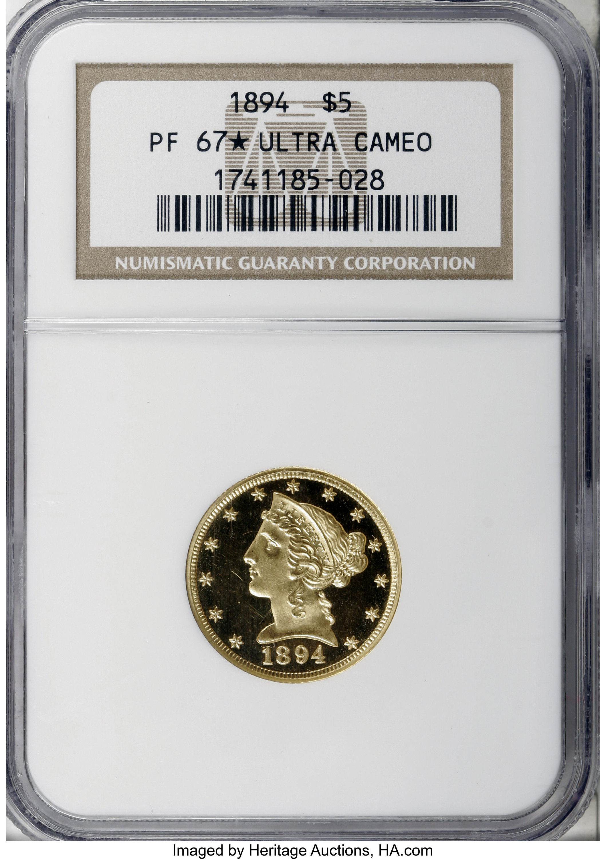 image for: 1894 $5 PR67  ★  Ultra Cameo NGC....