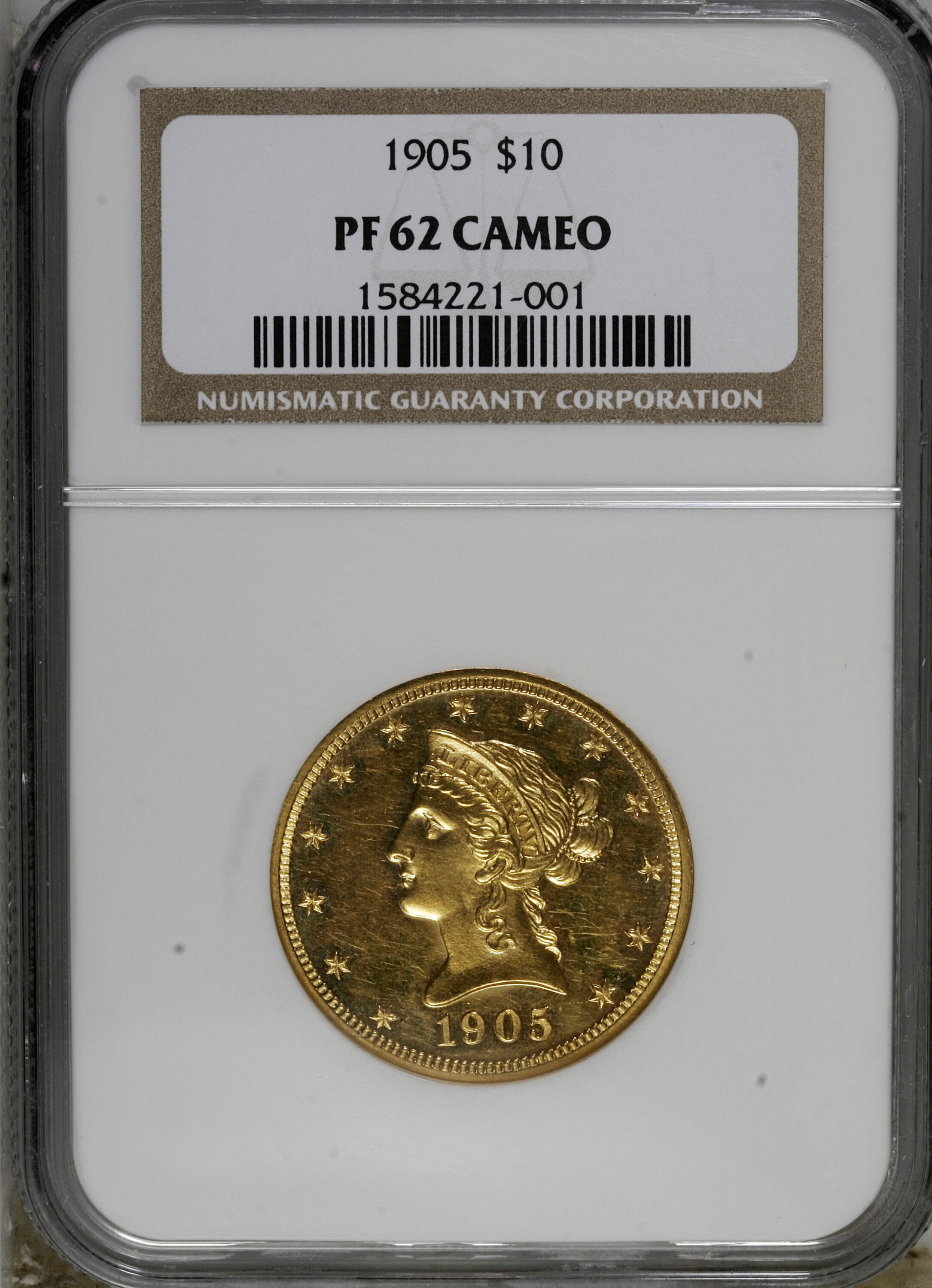 image for: 1905 $10 PR62 Cameo NGC....