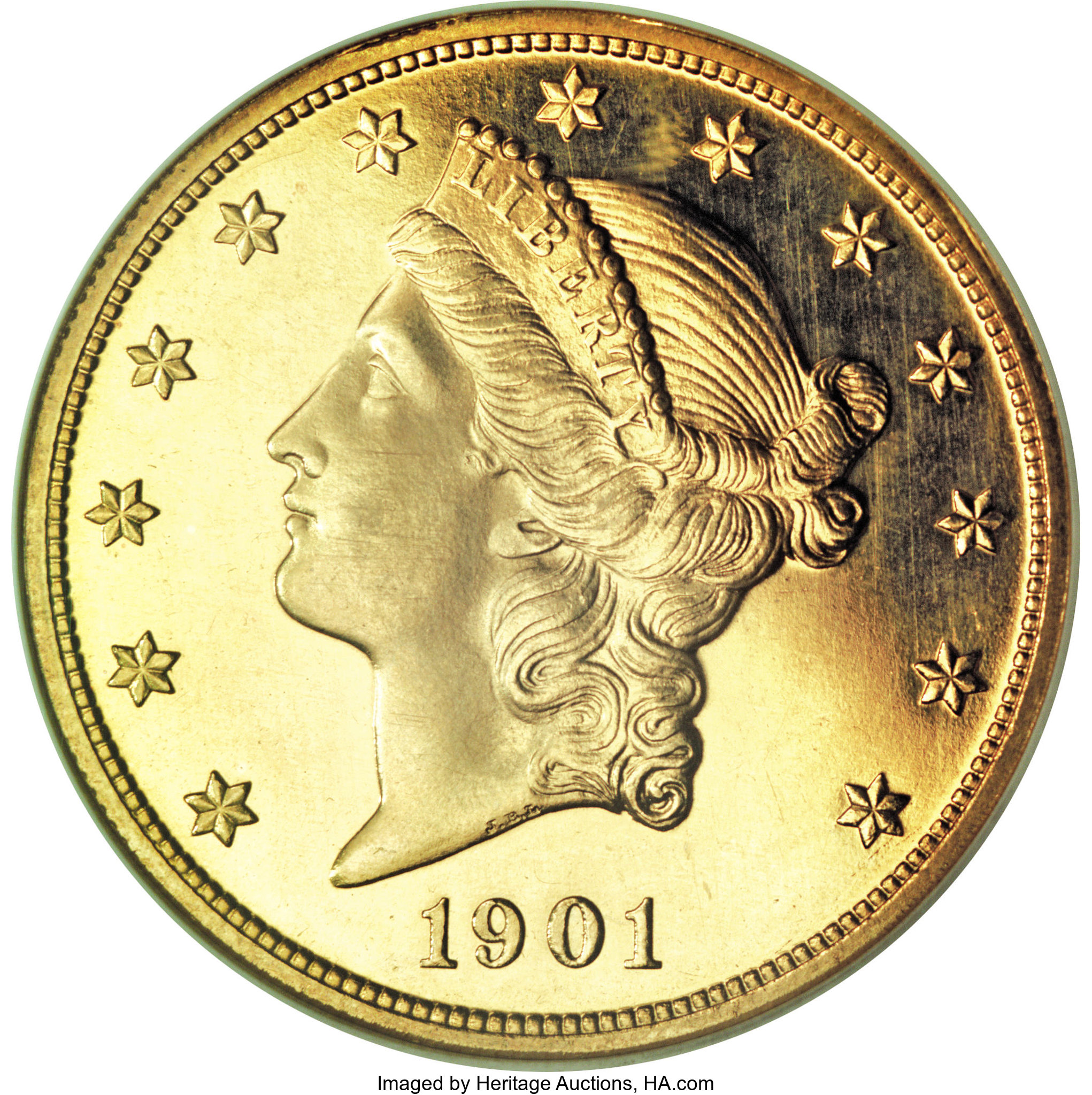 image for: 1901 $20 PR64 Cameo NGC....