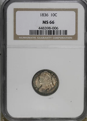image for: 1836 10C MS66 NGC....