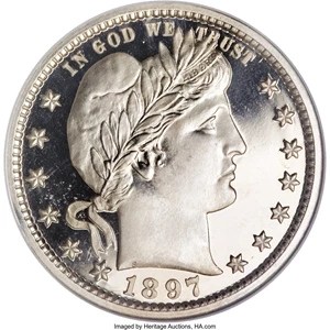 image for: 1897 25C PR68 Ultra Cameo NGC....