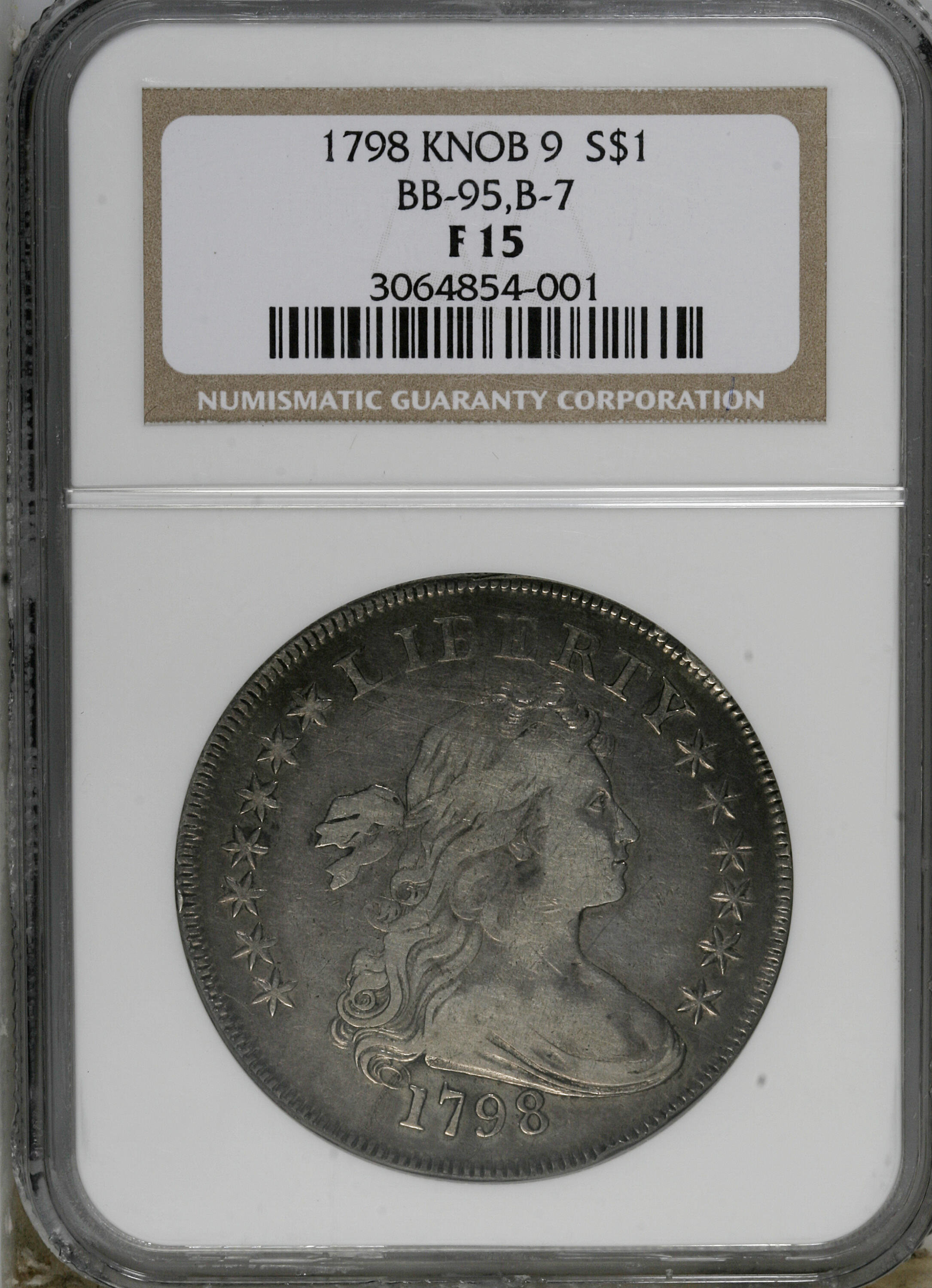 image for: 1798 $1 Knob 9 Fine 15 NGC....