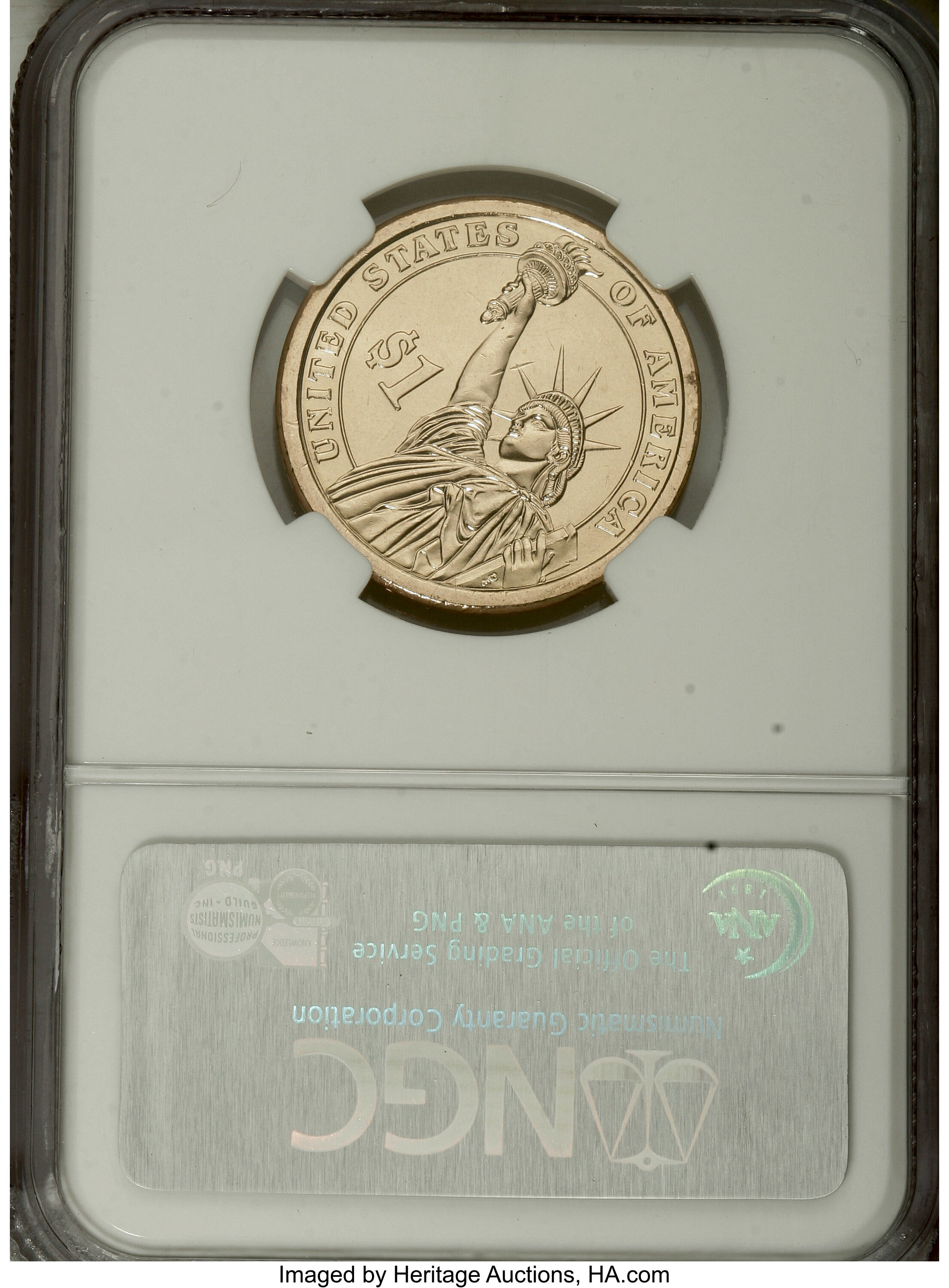 image for: 2007-P One Dollar John Adams--Rotated Dies--MS64 NGC. NGC Census: (0/0). PCGS Population (140/139).   (#148054)...