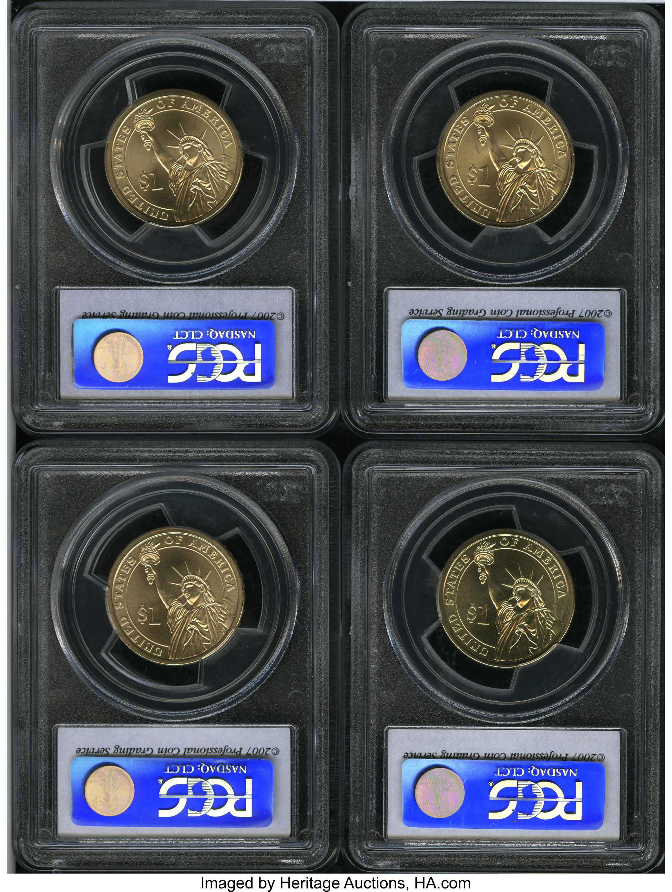2007-P $1  John Adams, Satin Finish, Position A MS67 thumbnail 20