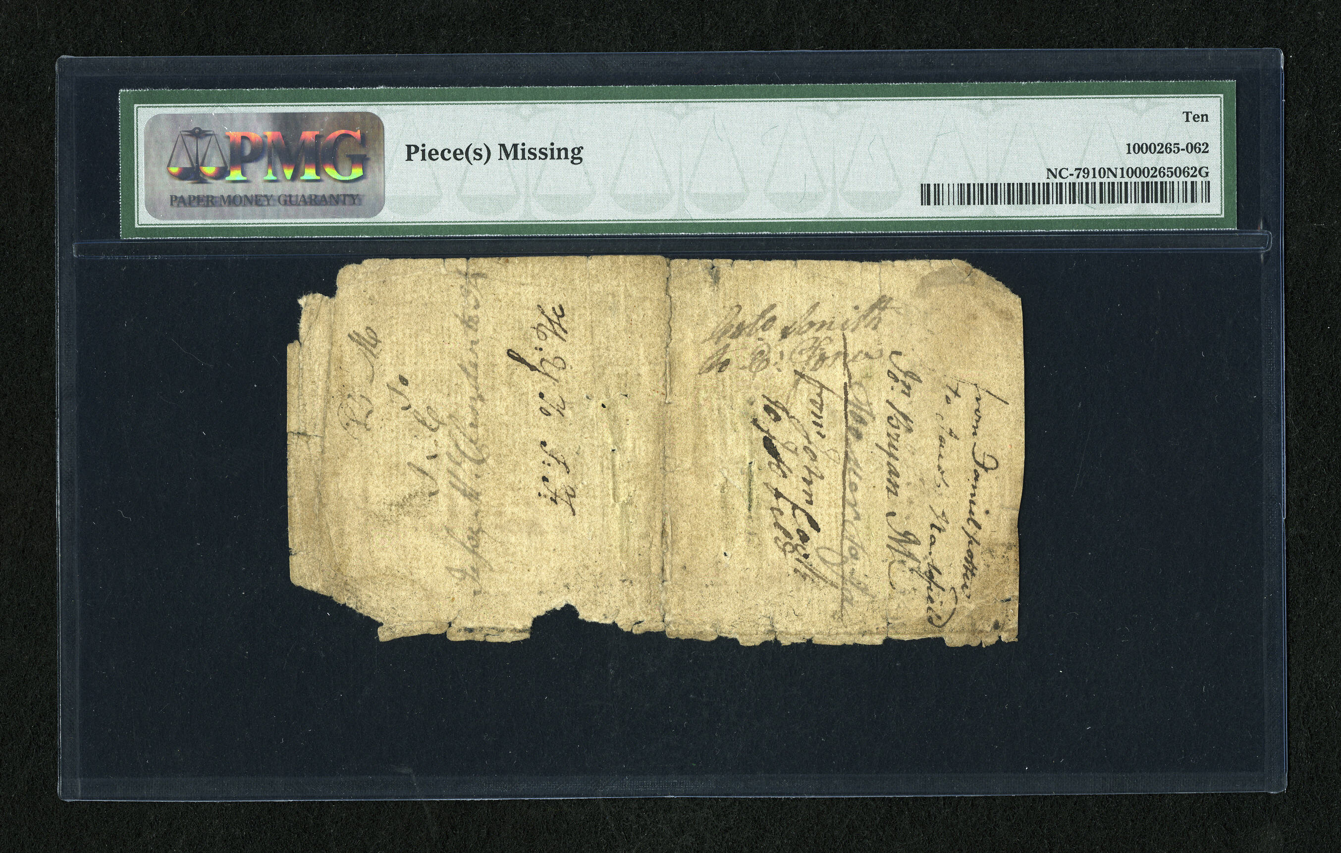 image for: North Carolina March 9, 1754 20s PMG Very Good Net 10....