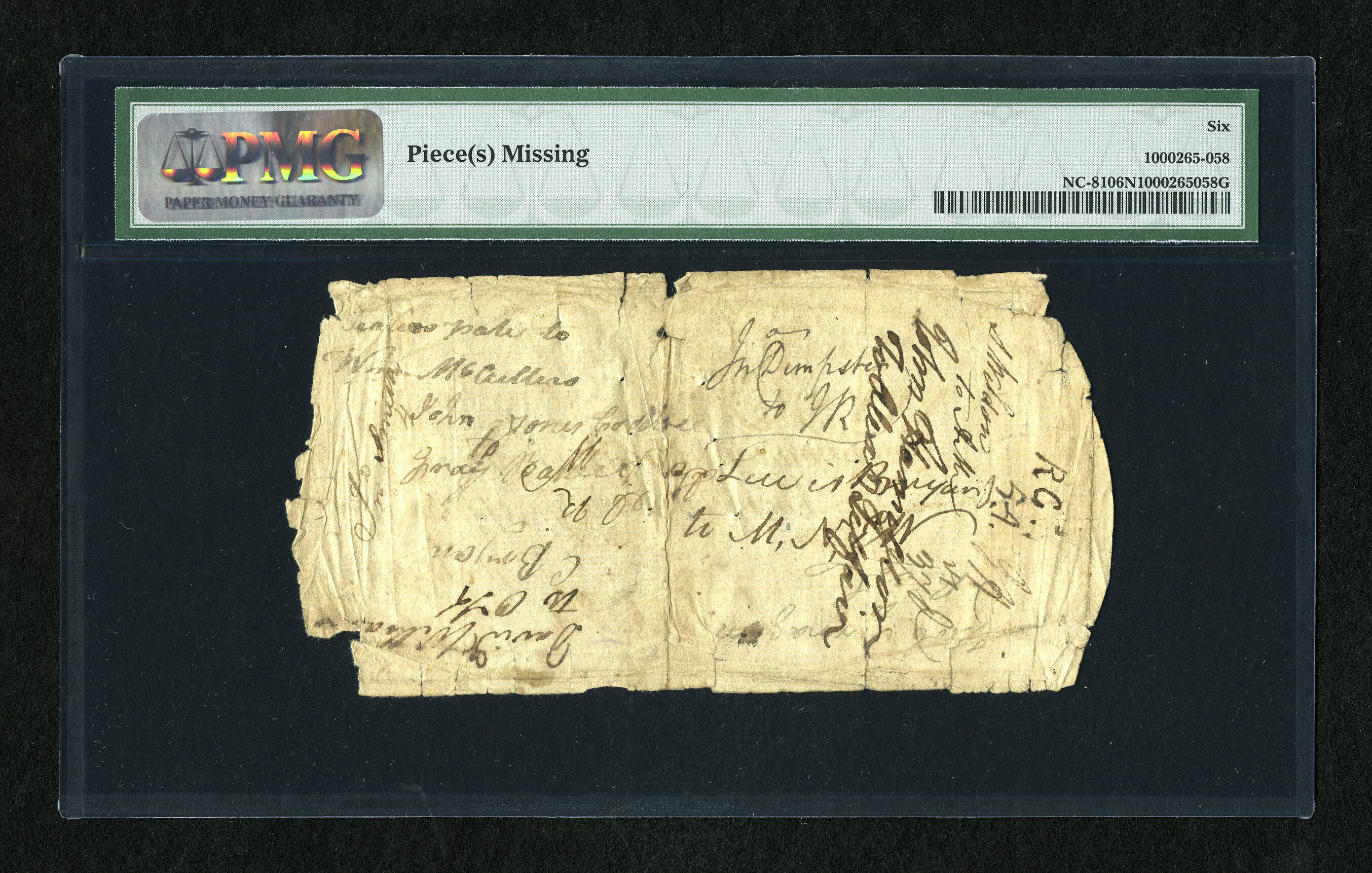 image for: North Carolina March 9, 1754 30s PMG Good Net 6....